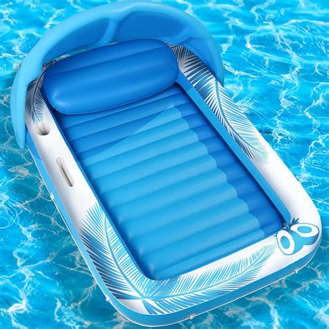 floating pool shade|adult pool float with shade.